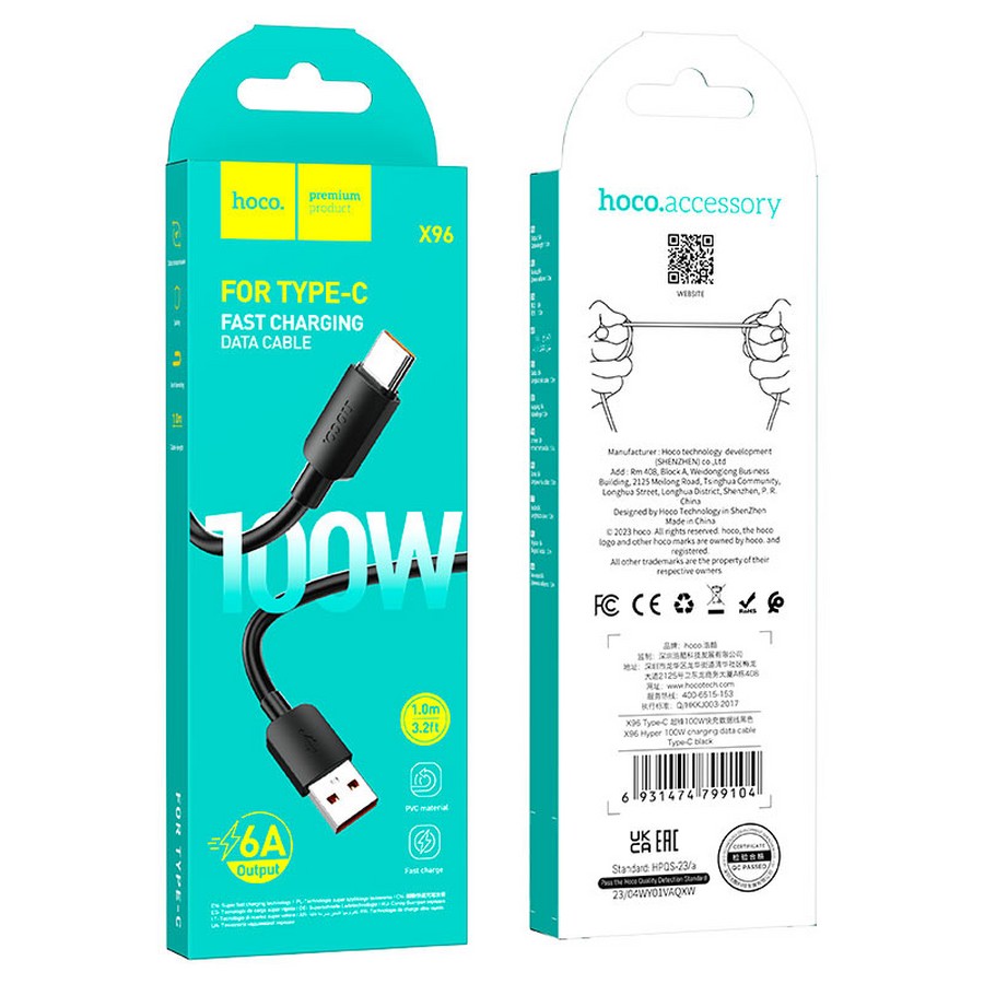    : USB  Hoco X96 Type-C 1m 3A 