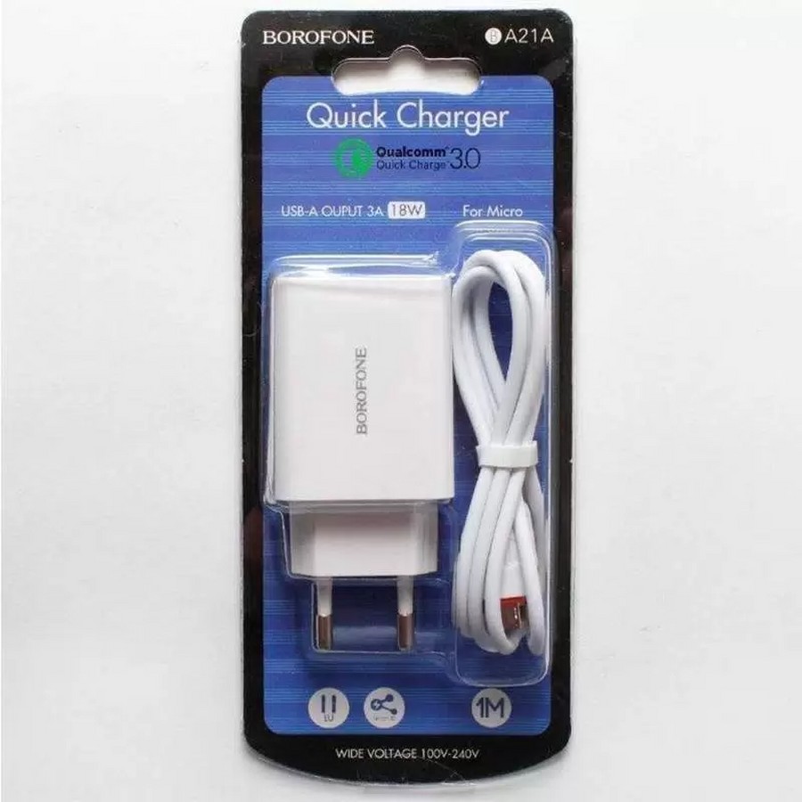    :  Borofone BA21A Quick Charge 3.0  USB Micro 1m 