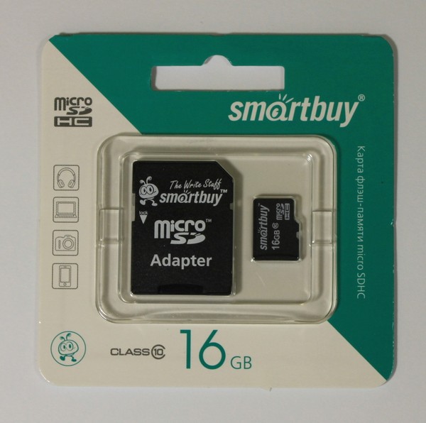    : MicroSD SmartBuy 16    HC  10